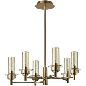 Изображение товара Потолочная люстра на штанге Lumion Madonna 6554/6C бронза/коньячный/металл/стекло E14 6*40W 220V