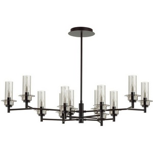 Изображение товара Потолочная люстра на штанге Lumion Madonna 6555/12C черный/дымчатый/металл/стекло E14 12*40W 220V