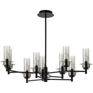 Изображение товара Потолочная люстра на штанге Lumion Madonna 6555/9C черный/дымчатый/металл/стекло E14 9*40W 220V