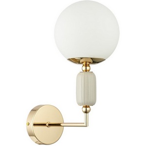 Изображение товара Бра Lumion Vivien 6580/1W французское золото, серый/белый металл, керамика/стекло E14 1*40W 220V