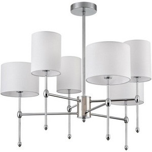 Изображение товара Потолочная люстра на штанге Lumion Latti 6589/6C хром/белый, металл/текстиль E14 6*40W 220V