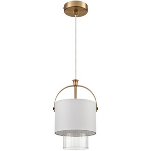 Изображение товара Подвесной светильник Lumion Jane 6593/1 латунь/белый, металл/текстиль, стекло E14 1*40W 220V