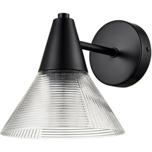 Изображение товара Бра Lumion Corne 6595/1W черный/прозрачный, металл/стекло E27 1*60W 220V