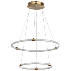 Изображение товара Подвесной светильник светодиодный кольцо Lumion Twinkle 8010/50L золото/прозрачный металл/акрилл LED 50W 220V 4000K