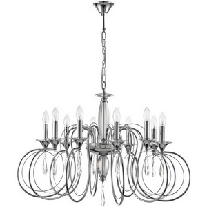 Изображение товара Подвесная люстра Lumion Laoka 8032/10 хром, металл/хрусталь Е14 10*40W 220V подсвечник с подвесками