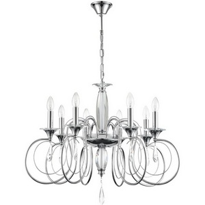 Изображение товара Подвесная люстра Lumion Laoka 8032/8 хром, металл/хрусталь Е14 8*40W 220V подсвечник с подвесками