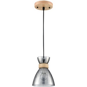 Изображение товара Подвесной светильник Lumion Mirabela 8050/1А дерево/смоки металл/стекло E27 1*60W 220V