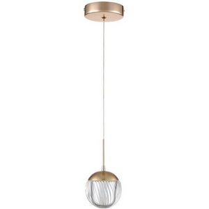 Изображение товара Подвесной светильник Lumion Rimini 8083/1A золото/прозрачный, металл/акрил LED 1*3W 220V в форме шара