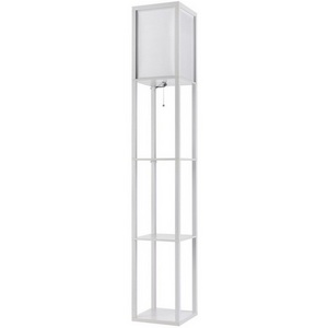 Изображение товара Торшер колонна с полкой Lumion Practic 8089/1F белый, дерево/текстиль Е27 1*60W 220V