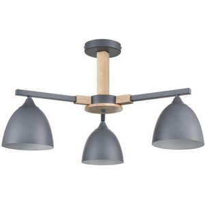 Изображение товара Потолочная люстра на штанге Lumion Colange 8096/3C серый/серый металл, дерево/металл Е27 3*60W 220V