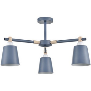 Изображение товара Потолочная люстра на штанге Lumion Rosalina 8098/3C синий/синий металл, дерево/металл Е27 3*60W 220V