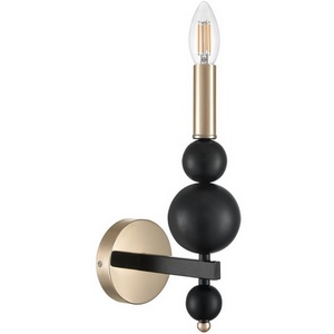 Изображение товара Бра Lumion Nana 8106/1W черный/золото, металл E14 1*40W 220V в виде свечи