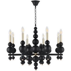 Изображение товара Подвесная люстра Lumion Nana 8106/8 черный/золото, металл Е14 8*40W 220V подсвечник