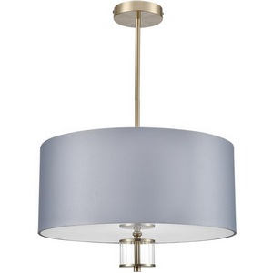 Изображение товара Потолочная люстра на штанге Lumion Damona 8108/5C латунь титаниум/серый, металл/текстиль/стекло E14 5*40W 220V