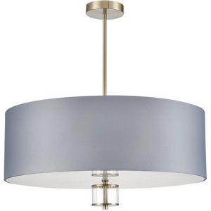 Изображение товара Потолочная люстра на штанге Lumion Damona 8108/7C латунь титаниум/серый, металл/текстиль/стекло E14 7*40W 220V