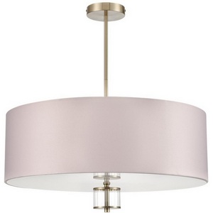 Изображение товара Потолочная люстра на штанге Lumion Damona 8109/7C латунь титаниум/бежевый, металл/текстиль/стекло E14 7*40W 220V