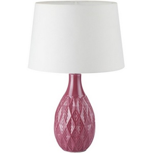 Изображение товара Настольная лампа Lumion Yara 8137/1T красный/белый, керамика/текстиль Е27 1*60W 220V