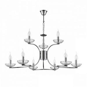 Изображение товара Подвесная люстра Lumion Lolina 8155/9 хром, металл/стекло Е14 9*40W 220V подсвечник