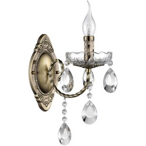 Изображение товара Бра Lumion Linn 8190/1W античная бронза, металл/хрусталь E14 1*40W 220V подсвечник с подвесками