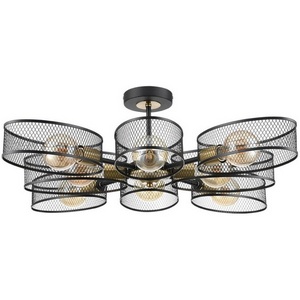 Изображение товара Потолочная люстра на штанге Lumion Vivana 8193/8C черный/медный, металл E27 8*60W 220V