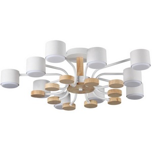 Изображение товара Потолочная люстра на штанге Lumion Rondo 8196/10C белый, металл/дерево/пластик LED GX53 10*9W 220V