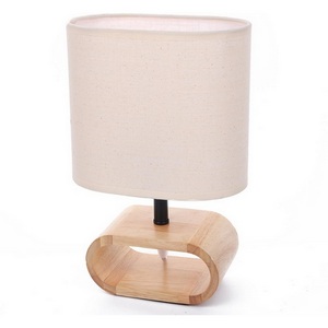 Изображение товара Настольная лампа высотой 30 см Lumion Maderana 8199/1T бежевый, дерево/текстиль E27 1*60W 220V