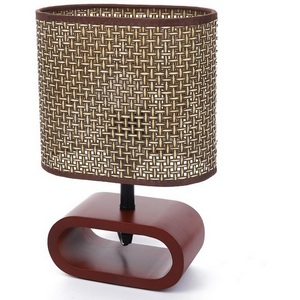 Изображение товара Настольная лампа высотой 30 см Lumion Maderana 8200/1T кофейный/коричневый, дерево/текстиль E27 1*60W 220V