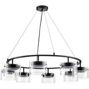 Изображение товара Потолочный светильник подвесной освещает 10 м? Lumion Natalina 8232/8 черный/прозрачный, металл/стекло LED GX70 8*10W 220V