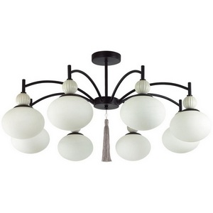 Изображение товара Потолочная люстра на штанге Lumion Gloriya 8273/8C черный/серый/белый, металл/керамика/стекло Е14 8*40W 220V