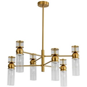 Изображение товара Потолочная люстра на штанге Lumion Denver 8276/6 латунь/прозрачный, металл/стекло Е14 6*40W 220V