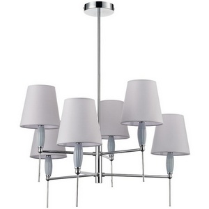 Изображение товара Потолочная люстра на штанге Lumion Karmen 8279/6 хром/серый, металл/керамика/текстиль Е14 6*40W 220V