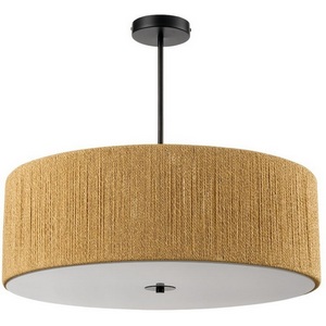 Изображение товара Потолочная люстра на штанге Lumion Silvana 8286/7 черный/коричневый, металл/веревка/стекло Е14 7*40W 220V
