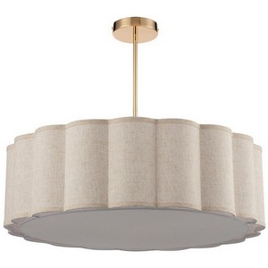 Изображение товара Потолочная люстра на штанге Lumion Kortni 8287/7 золотой/бежевый, металл/текстиль Е14 7*40W 220V KORTNI