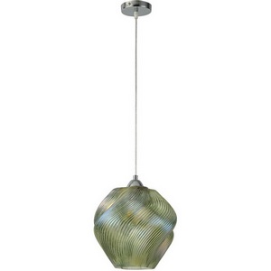Изображение товара Подвесной светильник Lumion Tide 8289/1A хром/зеленый, металл/стекло E27 1*60W 220V