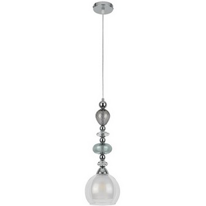 Изображение товара Подвесной светильник Lumion Ganna 8294/1A хром/белый/прозрачный, металл/стекло/хрусталь E27 1*60W 220V