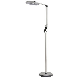 Изображение товара Торшер с сенсорным управлением выключателем Lumion Genri 8333/15FL серебро, металл/пластик LED 15W 3000/4000/6000K CCT/диммер/LCD 220V