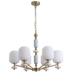 Изображение товара Подвесная люстра Lumion Alegra 8334/6 бронза/белый, металл/керамика/стекло E27 6*40W 220V