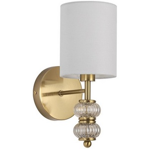 Изображение товара Бра со стеклянным декором Lumion Ilmira 8337/1W бронза/белый, металл/стекло/текстиль E14 40W 220V