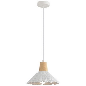 Изображение товара Подвесной светильник Lumion Eoliana 8352/1A белый/бежевый, металл/дерево/цемент E27 60W 220V