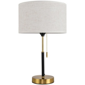 Изображение товара Настольная лампа с выключателем Lumion Irisa 8358/1T медь/черный/белый, металл/текстиль E27 60W 220V