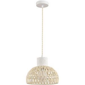 Изображение товара Подвесной светильник Lumion Boho 8368/1A белый/бежевый, цемент/металл/джутовый шнур E27 LED 10W 220V