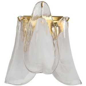 Изображение товара Бра Lumion Plume 8385/1W золото/белый, металл/стекло E14 40W 220V