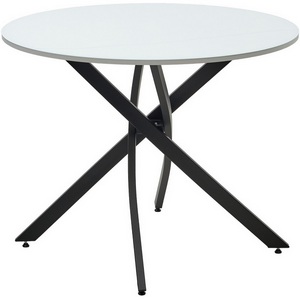 Изображение товара Стол ДАРИО D100 Белый, стекло/Черный каркас М-City (круглая столешница, 3 ножки) Изображение товара Стол ДАРИО D100 Белый, стекло/Черный каркас М-City (круглая столешница, 3 ножки)