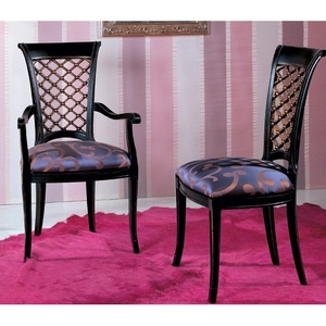 Изображение товара Стул для гостиной деревянный цвет черный, P19B+P16C черный+орех/ ткань UPH F221/07