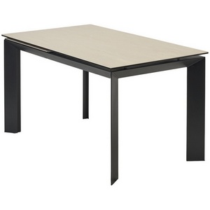 Изображение товара Стол раскладной на 6 персон CREMONA 140 TL-142, испанская керамика/черный каркас, ®DISAUR (прямоугольная столешница)