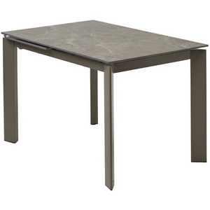 Изображение товара Стол раскладной на 6 персон CORNER 120 MATT LATTE STONE SOLID CERAMIC/TAUPE, ®DISAUR (прямоугольная столешница)