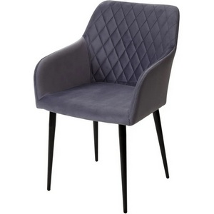 Изображение товара Стул СЕРЫЙ #27, велюр / черный каркас BRANDY-X