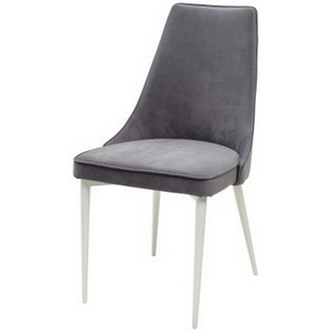 Изображение товара Стул СЕРЫЙ #27, велюр/ белый каркас NEPAL-P