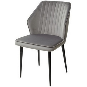 Изображение товара Стул СВЕТЛО-СЕРЫЙ #26, велюр / черный каркас SEATTLE-V