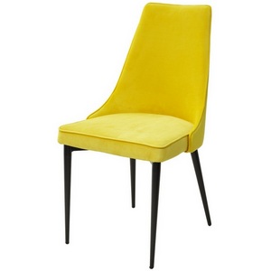 Изображение товара Стул ЖЕЛТЫЙ #H19, велюр/ черный каркас NEPAL-P